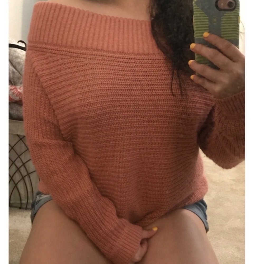 Off the shoulder sweater